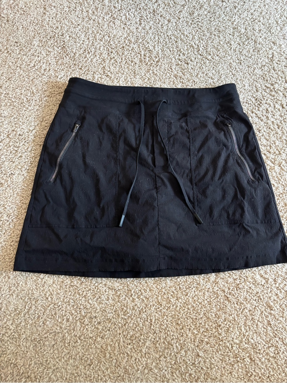 Athleta Black Active Skort with Zip Pockets